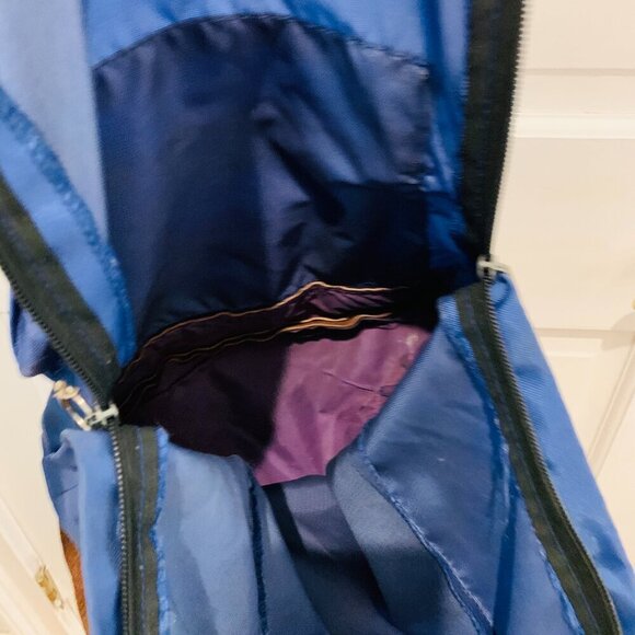 AMERICAN CAMPER - Vtg 60s-70s Leather Bottom Outdoors Hiking Day Trip Backpack - Picture 16 of 16